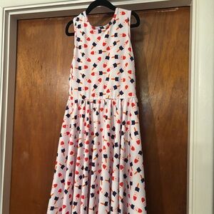 Dot Dot Smile Ice Cream Print Dress - Red, Blue, White